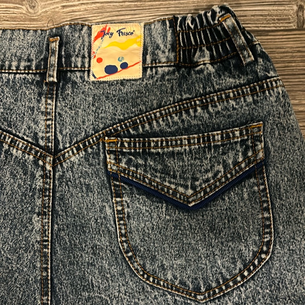 Acid Wash Vintage 80s 90s High Rise Jeans - Blue